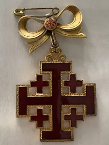 VATICAN AWARD ITALY BADGE SIGN OF THE ORDER OF THE HOLY TOMB OF JERUSALEM NICE R - Picture 1 of 6