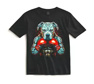 Camisa Boxeo Pitbull Músculo Perro Arte Atlético Gráfico Camiseta Gimnasio Estilo Regalo para Él - Imagen 1 de 4
