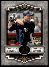 2009 Upper Deck A Piece of History 110 Francisco Cervelli Yankees Rookie Card