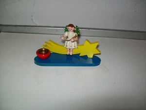 Kerzenleuchter Stern Erzgebirge Holzleuchter Leuchter Engel Bethlehemstern #wohn - Bild 1 von 3