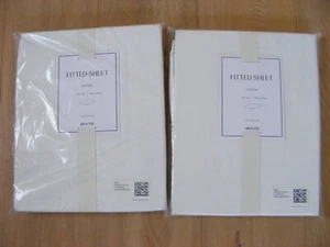 2 x Spannbettlaken 140 x 200 Baumwolle H&M weiß NEU!! - Bild 1 von 2
