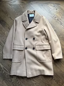 Mr. P by Mr. Porter Double-Breasted Virgin Wool Camel Coat Size Medium - Picture 1 of 7