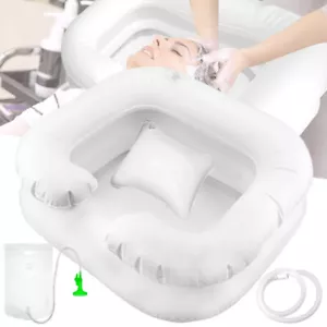 Mobiles Haarwaschbecken Mit Duschkopf und Wassersack Tragbares Waschbecken PVC - Bild 1 von 15