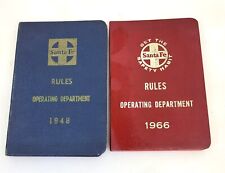1948 & 1966 ATSF Santa Fe Railroad Operating Dept. Rules Softcover Books ~ T364v
