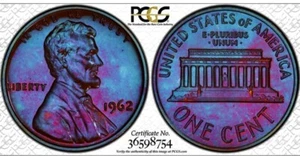 1962 1C PROOF LINCOLN MEMORIAL SMALL CENT PCGS PR67BN POP~23 PCGS GOLD SHIELD - Picture 1 of 4