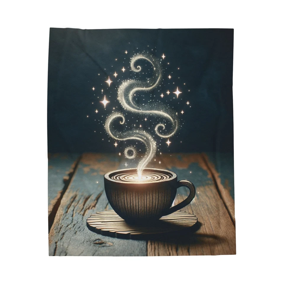 Manta mágica de felpa con velo de café, manta acogedora, decoración del hogar, regalo para té [...] Foto 1 de 1