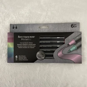 Spectrum Noir Dual Tipped Metallic Markers, 6 pen packs, Rare Minerals - Picture 1 of 6