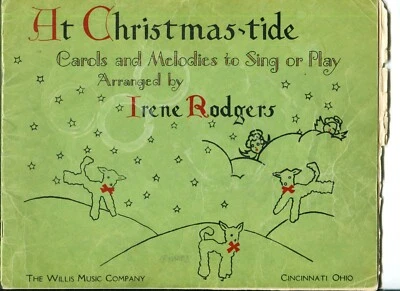 Libro de canciones para colorear At Christmas-Tide Irene Rodgers 1935 Villancicos Willis Music Co Foto 1 de 4