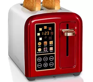 Seedeem 30608D read Metallic 1350W Stainless Steel 2 Slice Bread Toaster new - Picture 1 of 3