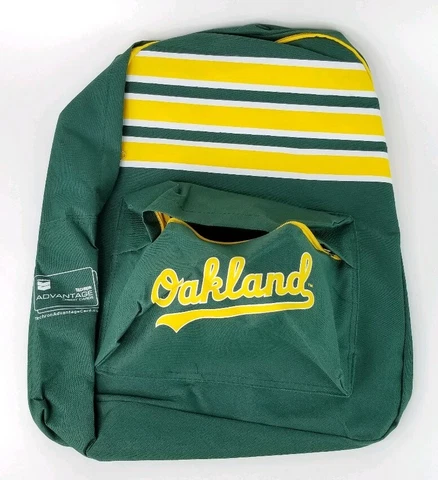 Oakland Athletics A’s Green & Gold Striped SGA 2015 Backpack Advantage Giveaway Cover