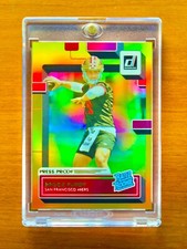 Brock Purdy RARE ROOKIE GOLD REFRACTOR INVESTMENT CARD SSP PANINI 49ERS MVP MINT