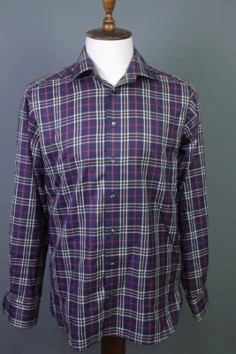Eton Contemporary Check Multicolor Button Down Dress Shirt Size 41 / 16 - Image 1 of 4