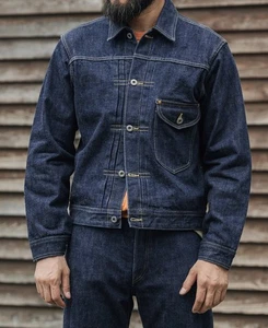 WWII Simplified Model Cowboy Selvedge Denim Jacket Bronson Mfg. Co. 44 B2 - Picture 1 of 20