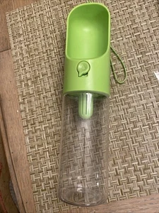 Portable Pet Water Dispenser Bottle Dog Cat Travel Drinking Feeder green - Picture 1 of 2