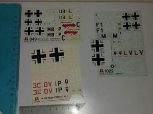 JUNKERS JU 88 C 6+ DORNIER 217 N1+ MESSERS. 110 DECAL 1/72 ITALERI 1022,125,049 - Foto 1 di 1