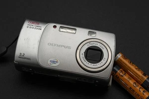 Olympus Digital Camera Camedia C-310 Zoom 3.2MP Silver Tested - Picture 1 of 5