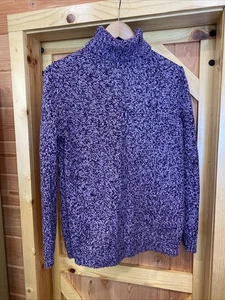 Lands' End Pullover Damen groß lila Rollkragen Langarm Baumwolle bunt - Bild 1 von 11