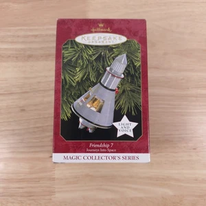 Amistad 7 Viajes al Espacio 1997 Sello Ornamento con Luz y Sonido de Voz - Imagen 1 de 8