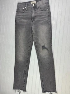 Pantalones de mezclilla para mujer Madewell talla 23 The Perfect vintage negros socorro dobladillo medio - Imagen 1 de 5