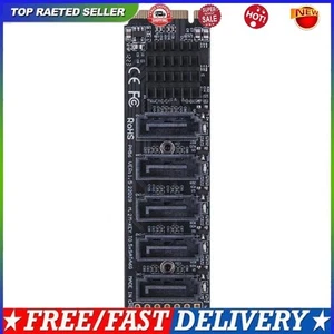 M.2 MKEY PCI-E Expansion Card SATA3.0 Adapter Converter (NVME to 5-port SATA) - Bild 1 von 6