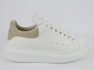 Alexander McQueen Larry Oversized White Patchouli Suede Usate – EU 37 UK 4 US 7 - Imagen 1 de 13
