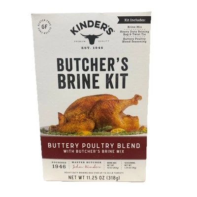 Kinders Butcher Brine Kit Buttery Poultry Blend Turkey Gluten Free Organic 07/26