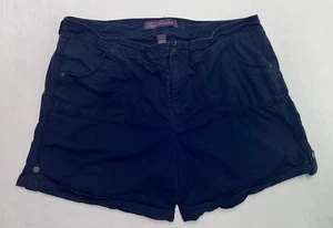 Gloria Vanderbilt Women’s Size 18, Navy Blue, High Rise Shorts - Picture 1 of 8