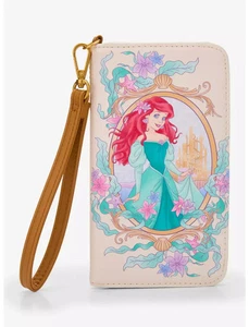 Cartera Loungefly Disney Sirenita Ariel Retrato Tecnología Cartera Muñequera Nueva - Imagen 1 de 4