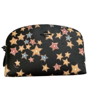 Rare Coach Cosmetic Case 17 With Starlight Print Black - Picture 1 of 10