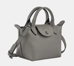 Bolso de hombro de cuero LONGCHARM Le Pliage Xtra XS - Turtledove/Gris - Imagen 1 de 19