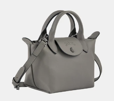 LONGCHAMP Le Pliage Xtra XS Leather Handbag Shoulder Bag - Turtledove/Gray - Image 1 of 4