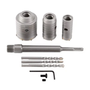 Concrete Hole Saw Kits SDS Plus Shank Wall Hole Cutter Cement Drill Bit9452 - Picture 1 of 8