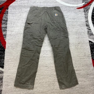 Pantalones de carpintero de sarga vintage Carhartt B324 36 verde Y2K ropa de trabajo caminata hombres 36x34 - Imagen 1 de 15