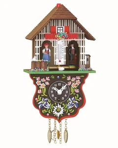 Black Forest Clock Black Forest House Weather House TU 805 P NEW - Picture 1 of 1