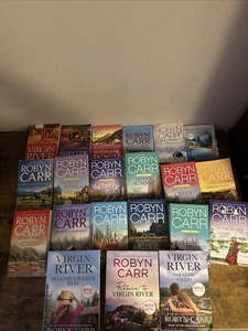 Robyn Carr VIRGIN RIVER SERIES complete set w/all 21 paperback books Netflix - Foto 1 di 2