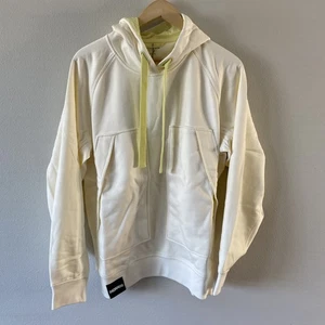 Sudadera con Capucha HOKA ONE ONE Bondi Para Hombre Pequeña Mediana Blanca Amarilla Pullover Logo Correr - Imagen 1 de 7