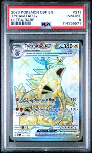 Tyranitar Ex Ultra Rare Pokemon Obf En-Obsidian Flames 211 NM PSA 8 - Bild 1 von 2