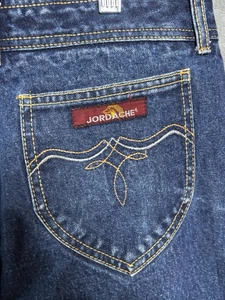 Jeans vintage Jordache uomo 36x32 blu cavallo denim baffo dritto anni 80 Hong Kong - Foto 1 di 12