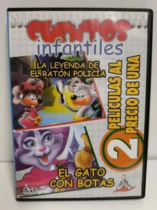 Cuentos Infantiles La Leyenda De El Ratón Policía+ Gato Con Botas Dvd - Imagen 1 de 2