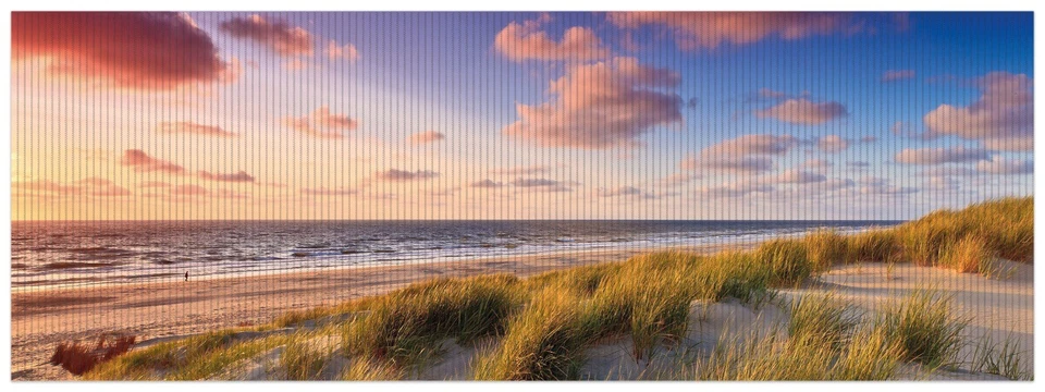 Wallario Duschmatte Bad Teppich Vorleger Abendspaziergang Strand - Bild 1 von 1