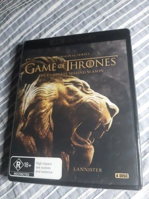 GAME OF THRONES.Complete Season 2.4K UHD Bluray.4Disc.Brand New,Sealed.Reg Free - Image 1 of 4