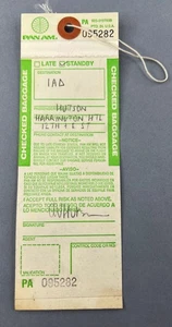 Pan Am Airline Bag Tag Luggage Baggage Label IAD Washington Dulles Vintage PAA - Picture 1 of 2