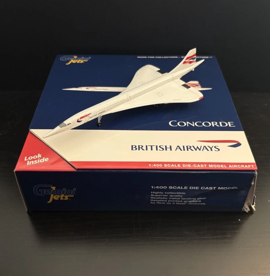 Литая в масштабе 1:400 модель British Airways Concorde G-BOAB GJBAW1946 GeminiJets - Изображение 1 из 4