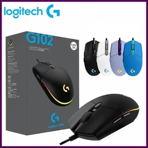 Logitech G102 Mouse USB Wired Gaming Mouse 8000 DPI Rainbow Optical Effect - Afbeelding 1 van 28