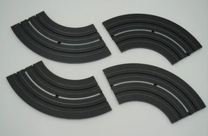 AURORA TJET 6" 1/4 CURVE TRACKS ~ 4 PC ~ VN-EXC COND ~ CLEAN & RACE READY 3 - Picture 1 of 4