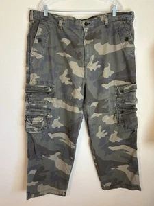 Pantaloni militari vintage Old Navy Y2K mimetici cargo larghi tattici esercito 42X30 tasca - Foto 1 di 5