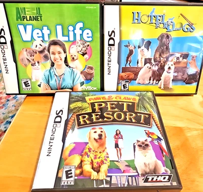 Nintendo DS: Vet Life, Hotel For Dogs, Pet Resort CIB Foto 1 de 4