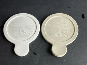 CORNING WARE GRAB IT LOT OF 2 P-150-CPC White Plastic Lids - Picture 1 of 3