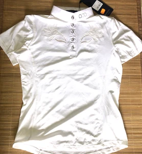 CAVALLO GITTY Damen Turniershirt weiß 42 Strass edel NEU %%% UVP89€ - Picture 1 of 9