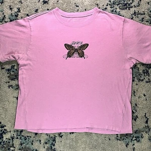 RVCA Butterfly Pink Womens Top (Oversize) Size S - Picture 1 of 5